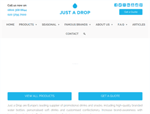 Tablet Screenshot of justadrop.co.uk